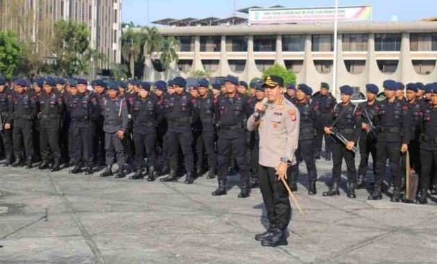 APEL KESIAPAN PENGAMANAN AKSI UNJUK RASA AMMP DIGELAR DI KANTOR GUBERNUR RIAU