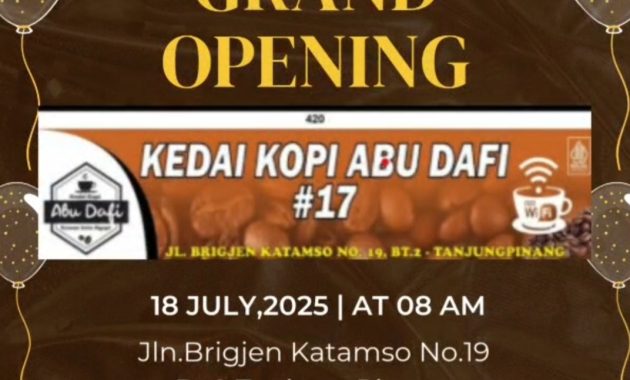 Kisah Irfan, Jurnalis Mitra-tnipolricom -Pengusaha Kedai Kopi “Abu Dafi” di Tanjung Pinang