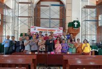 Polda Riau Bersama Polresta Pekanbaru Gelar Kegiatan Minggu Kasih di Gereja HKBP Sumber Sari