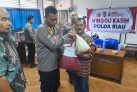 POLSEK RUMBAI PESISIR GELAR MINGGU KASIH BERSAMA JEMAAT GEREJA SANTA LUSIA