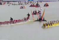 Lomba Pacu Jalur Tepian Narosa Teluk Kuantan: Babak Hidup Mati, Jalur Unggulan Berjatuhan!