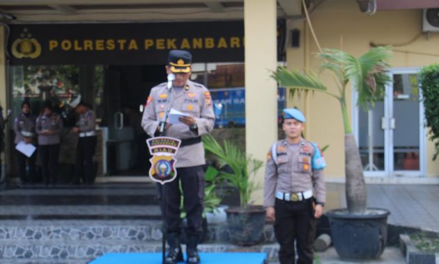 Polresta Pekanbaru Gelar Apel Pasukan Operasi Keselamatan Lancang Kuning 2026