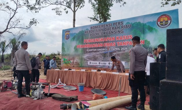 Perang Lawan Mafia Tambang: Polda Riau Libas 1.167 Rakit Emas Ilegal di Kuansing