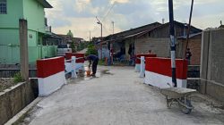 POLSEK KULIM TUNTASKAN PEMBANGUNAN JEMBATAN MERAH PUTIH UNTUK DUKUNG AKSES MASYARAKAT