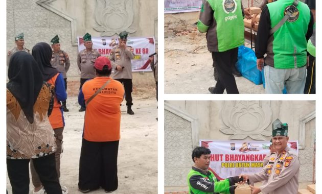 Sentuhan Hangat di Hari Jumat: Polsek Binawidya Rangkul Ojol dan Petugas Kebersihan Lewat “Jumat Berkah
