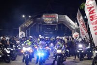 Kapolresta Pekanbaru Turut Meriahkan Night Ride HUT Kota Pekanbaru ke-242, Kegiatan Berlangsung Aman dan Kondusif