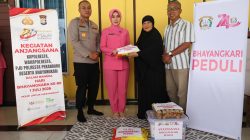 SAMBUT HUT BHAYANGKARA KE-80, POLRESTA PEKANBARU GELAR ANJANGSANA KE KEDIAMAN PURNAWIRAWAN POLRI