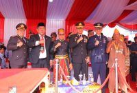 Kapolresta Pekanbaru Hadiri Upacara HUT ke-81 Kemerdekaan RI di Halaman Kantor Wali Kota
