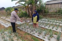 Bhabinkamtibmas Nongkojajar Pantau Tanaman Bawang Merah, Dukung Ketahanan Pangan Nasional