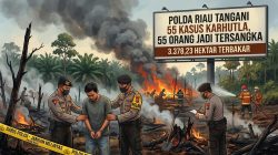 Polda Riau Tangani 55 Kasus Karhutla, 55 Orang Jadi Tersangka