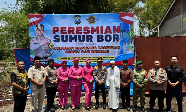 Peduli Kebutuhan Air Bersih, Polres Pasuruan Bangun Sumur Bor di Randugong