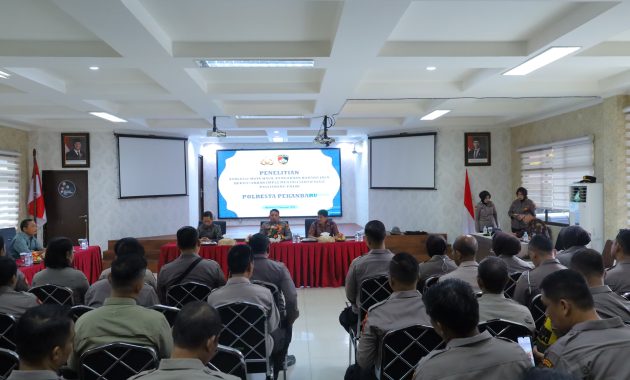 POLRESTA PEKANBARU MENERIMA TIM PENELITIAN PUSLITBANG POLRI