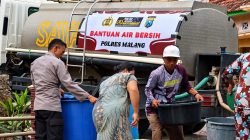 Tanggap Darurat Kekeringan, Polres Malang Pasok 35 Ribu Liter Air Bersih ke Dua Kecamatan
