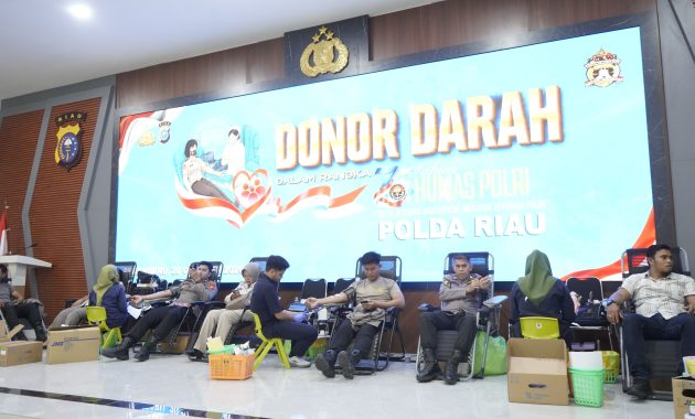 Sambut Hari Jadi ke-75 Humas Polri, Polda Riau Gelar Donor Darah sebagai Wujud Nyata Kepedulian kepada Masyarakat