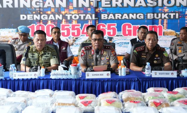 Polda Riau Musnahkan 100,55 Kg Narkotika, 467 Ribu Jiwa Diperkirakan Terselamatkan